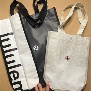 Lululemon Tote Bag Set - Black and White